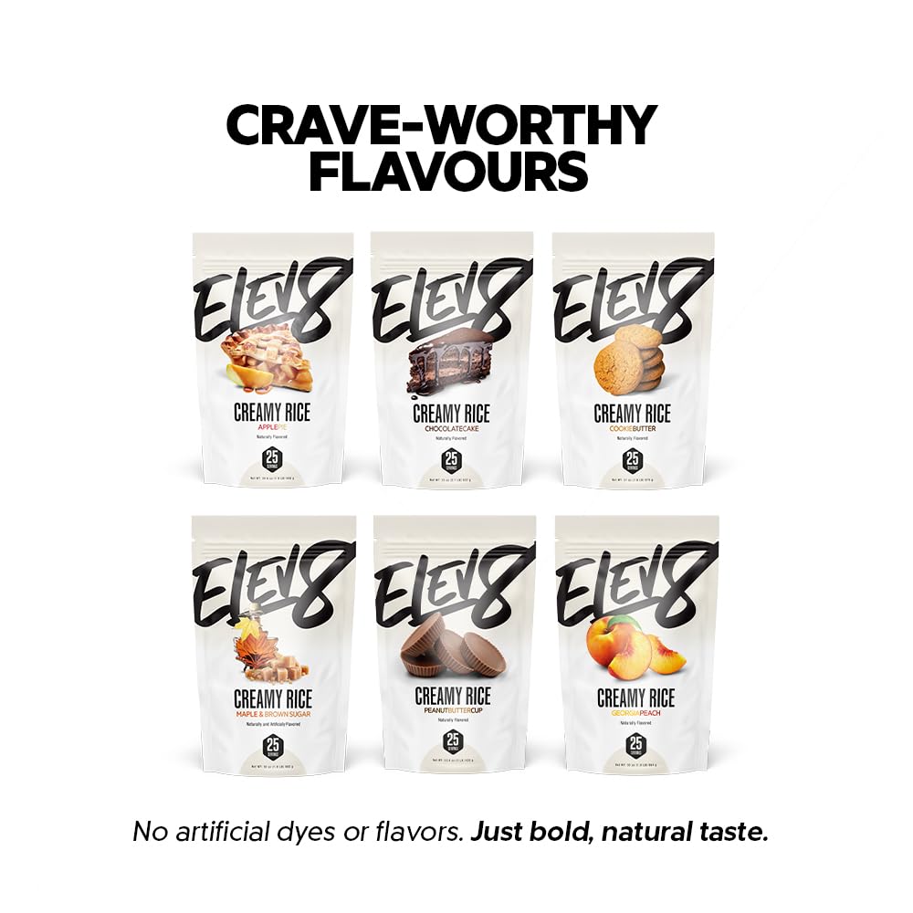 Elev8 Foods serving-size comparison showing pouch next to common kitchen scale for portion control