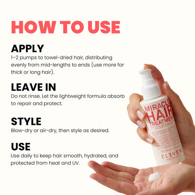 ELEVEN AUSTRALIA cabello seco y peinado con menos frizz