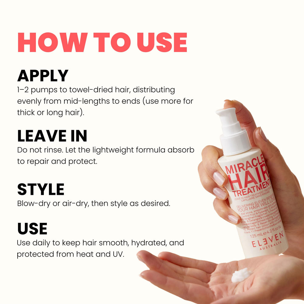 ELEVEN AUSTRALIA cabello seco y peinado con menos frizz