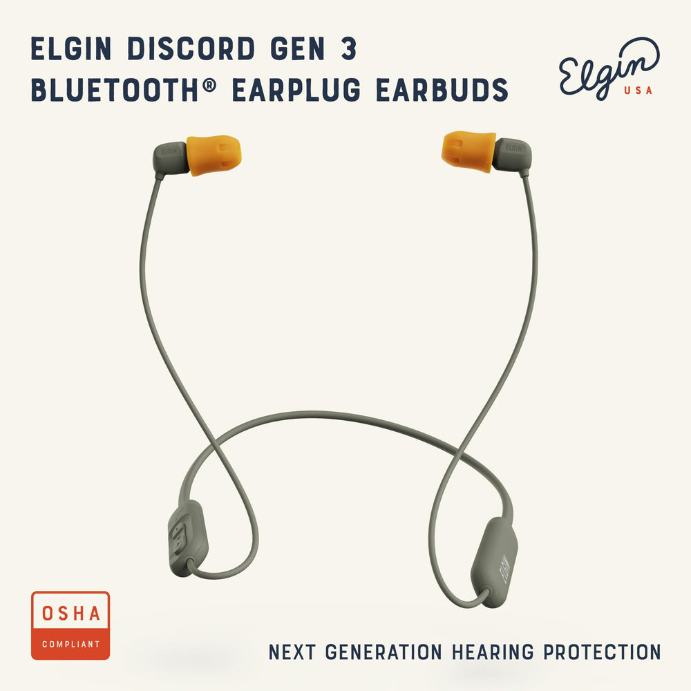 Elgin Discord Gen 3 foam tip close-up, comfort and seal benefit