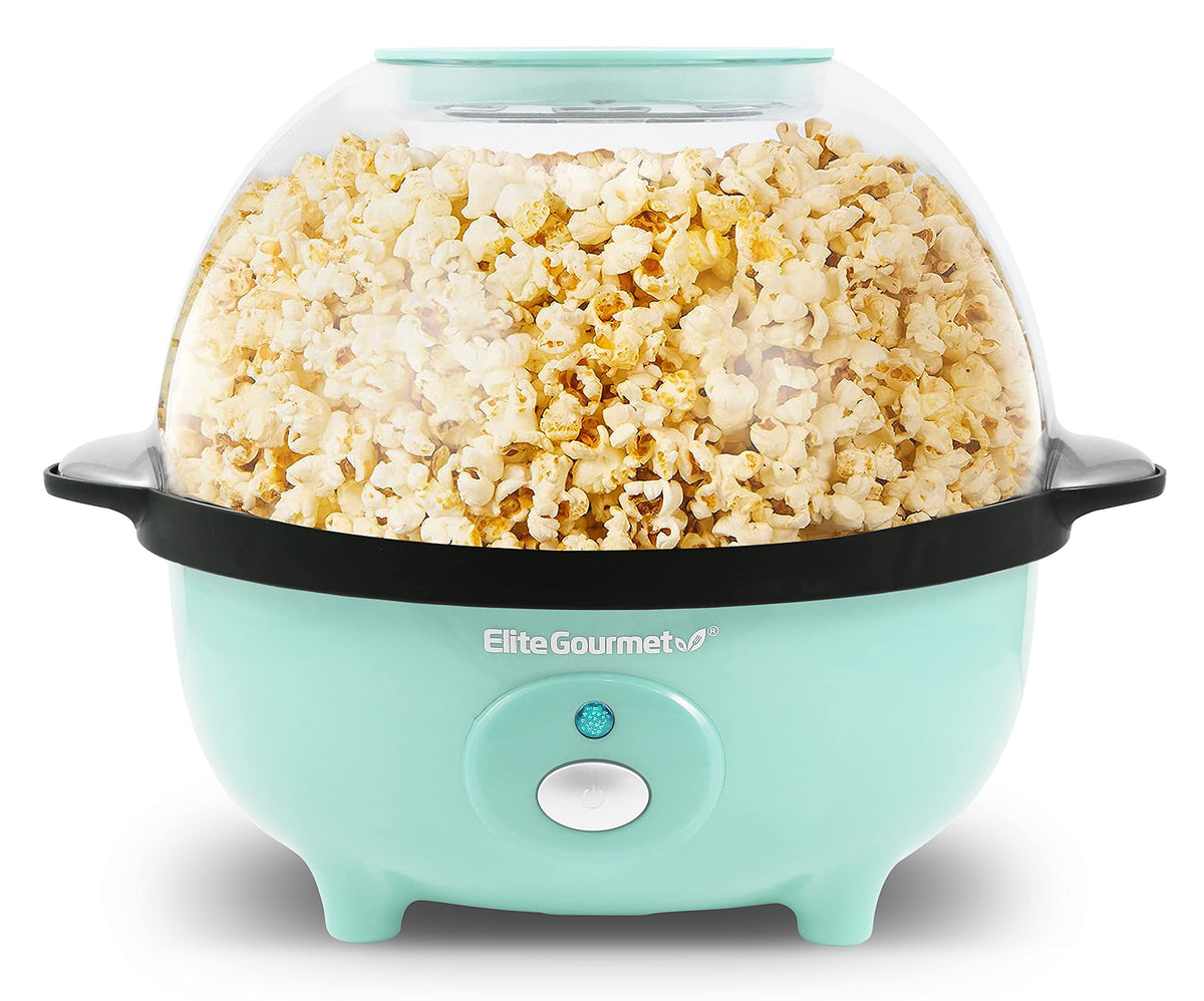 Elite Gourmet vista frontal menta que muestra diseño compacto y color atractivo