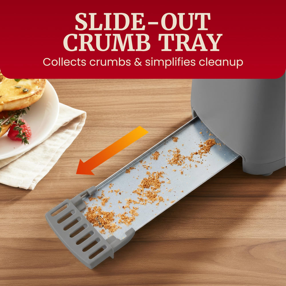 Elite Gourmet vista lateral con medidas, perfil delgado que ahorra espacio