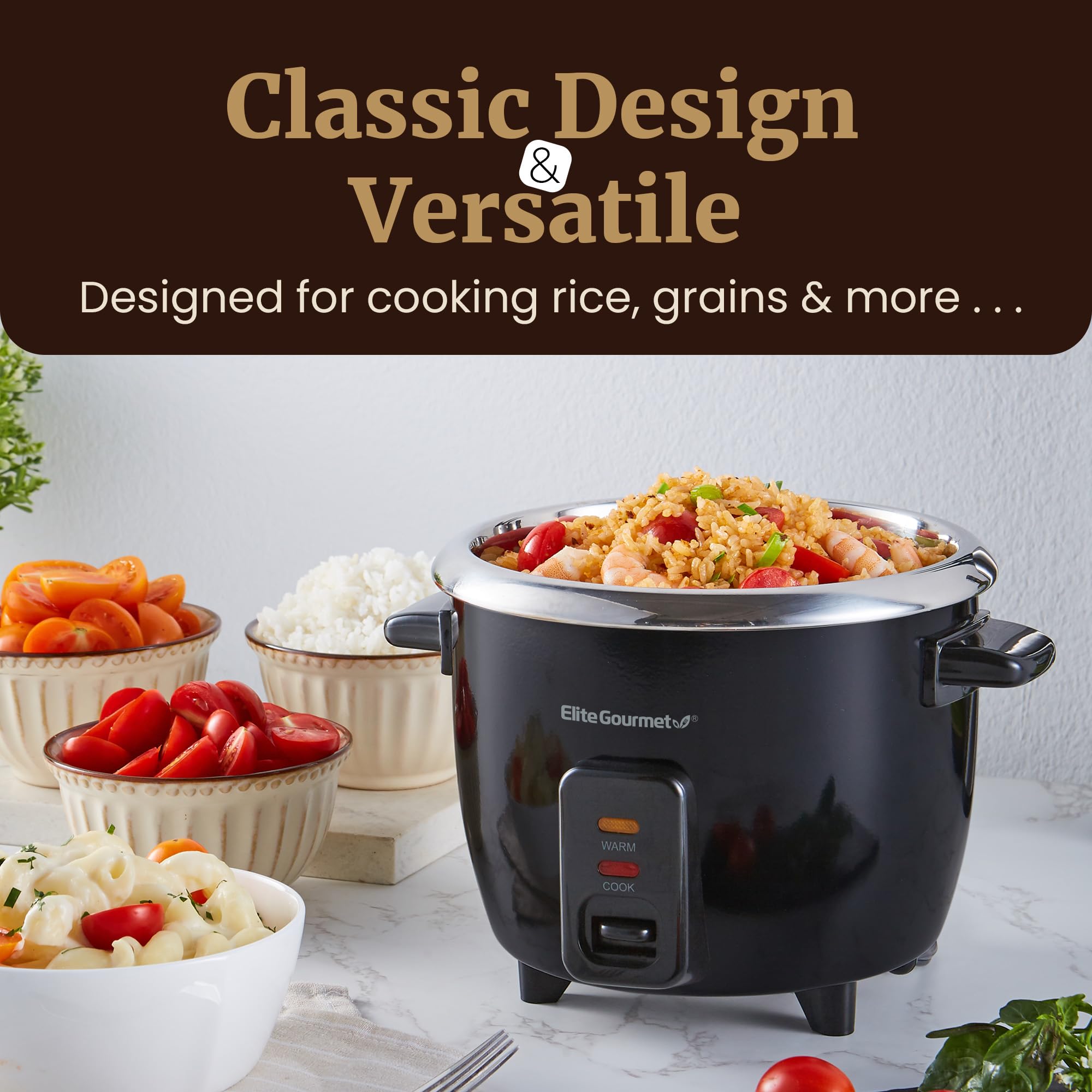 Elite Gourmet olla interior de acero inoxidable 304 para cocción pareja y limpieza fácil