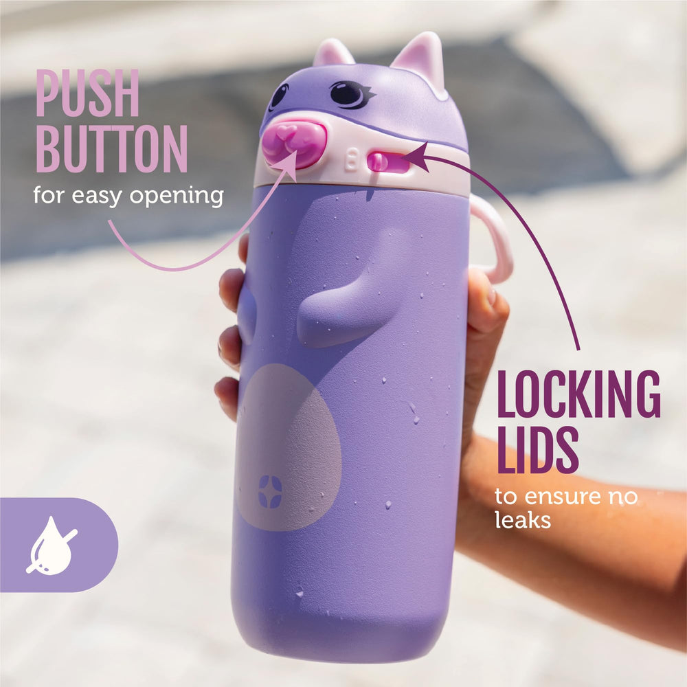 Ello Ellies unicornio sujeto en el asa dentro de una mochila escolar práctica