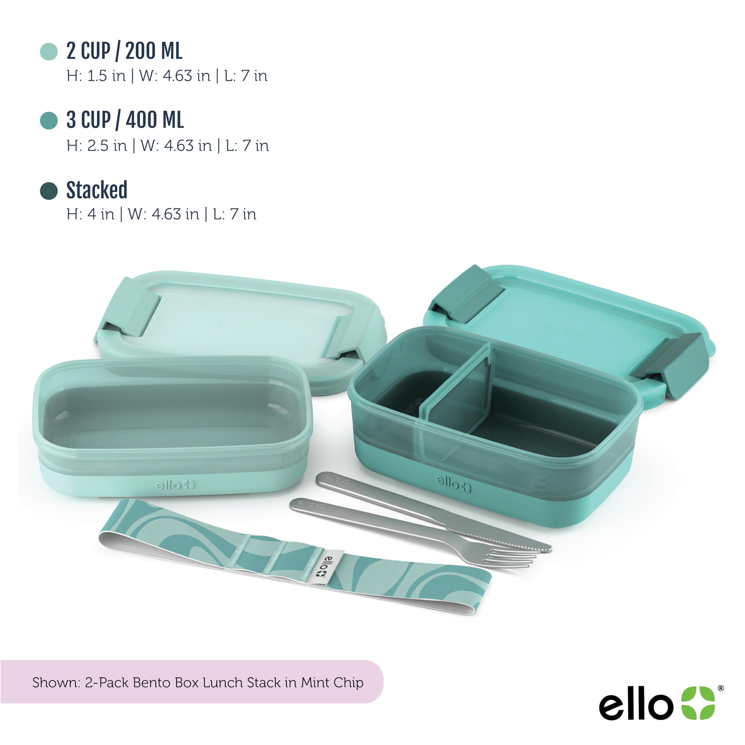 Ello close-up del divisor interior desmontable para separar porciones fácilmente