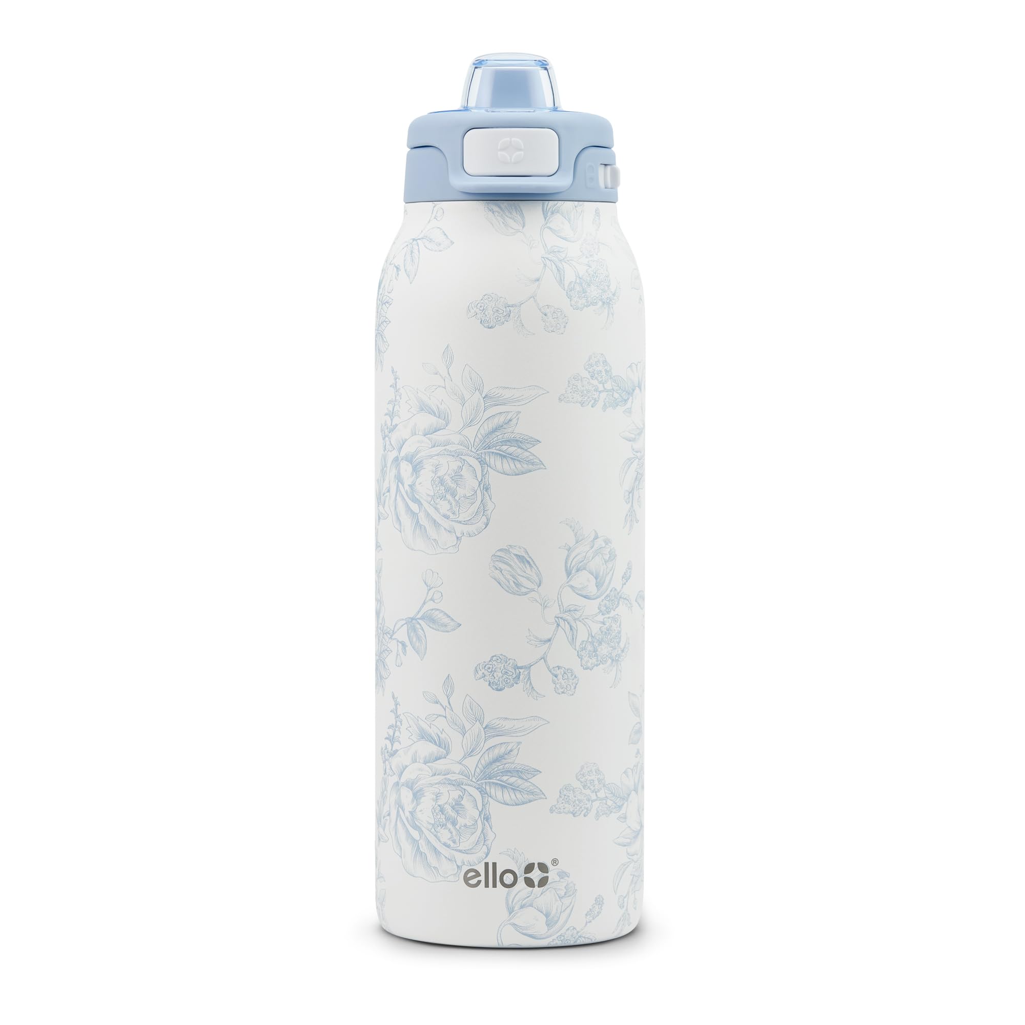 Ello botella frontal Porcelain Rose mostrando diseño elegante y capacidad