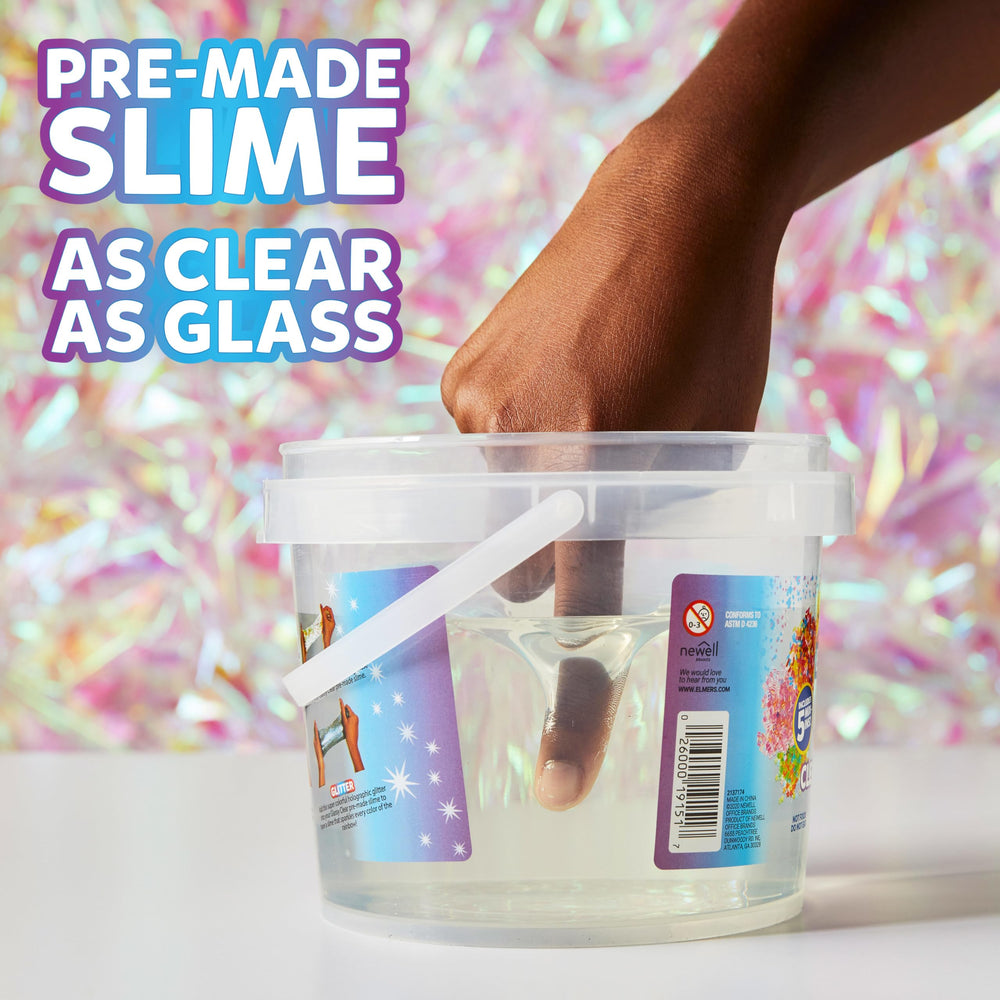 Sprinkles y purpurina añadidos a Elmer's Glassy Clear para brillo y color llamativo