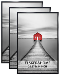ELSKER&HOME front view of black poster frame showcasing clean display and modern edge