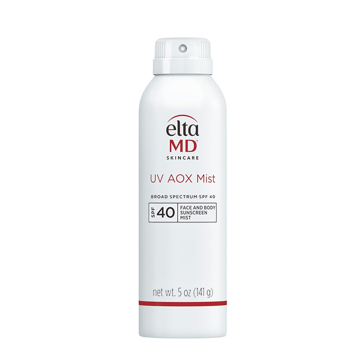 EltaMD envase frontal del spray mineral SPF 40 mostrando etiqueta clara y tamaño