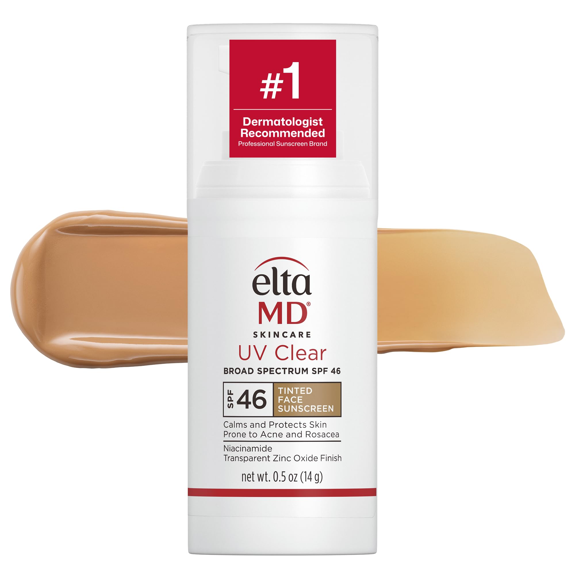 EltaMD botella frontal 0.5 oz mostrando diseño y tamaño portátil