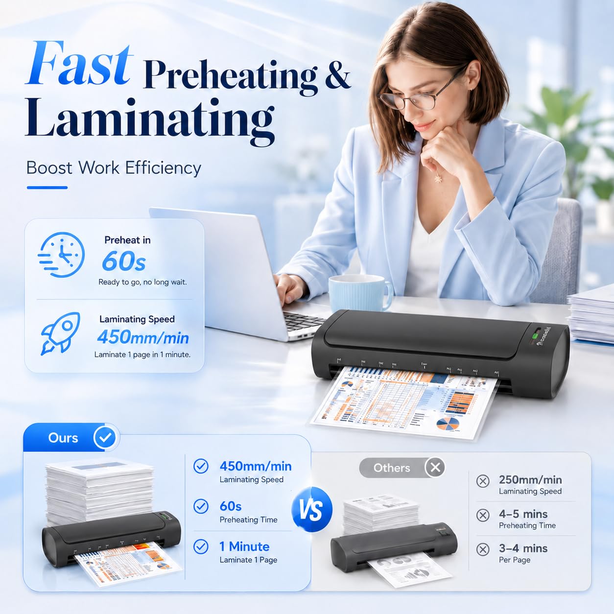 Elysine 13-inch feed opening displaying capability to handle A3 documents