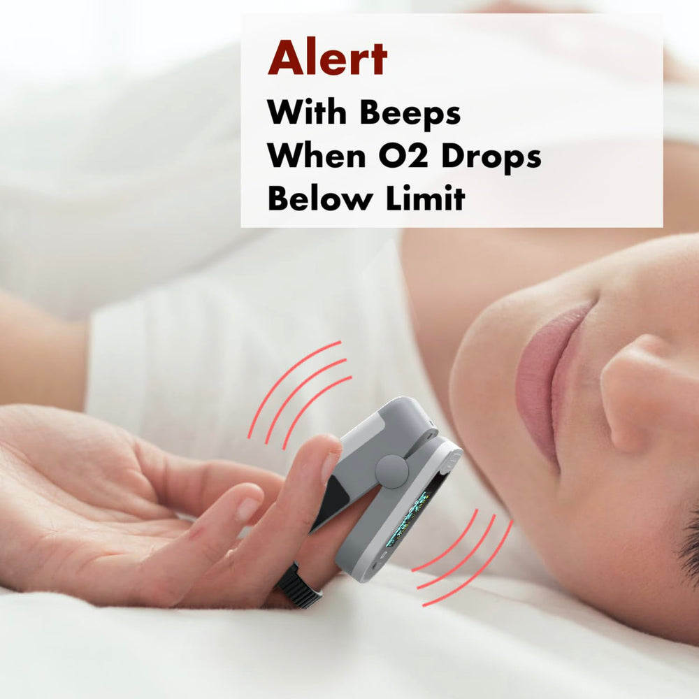 EMAY close-up of finger sensor showing build detail and comfortable fit