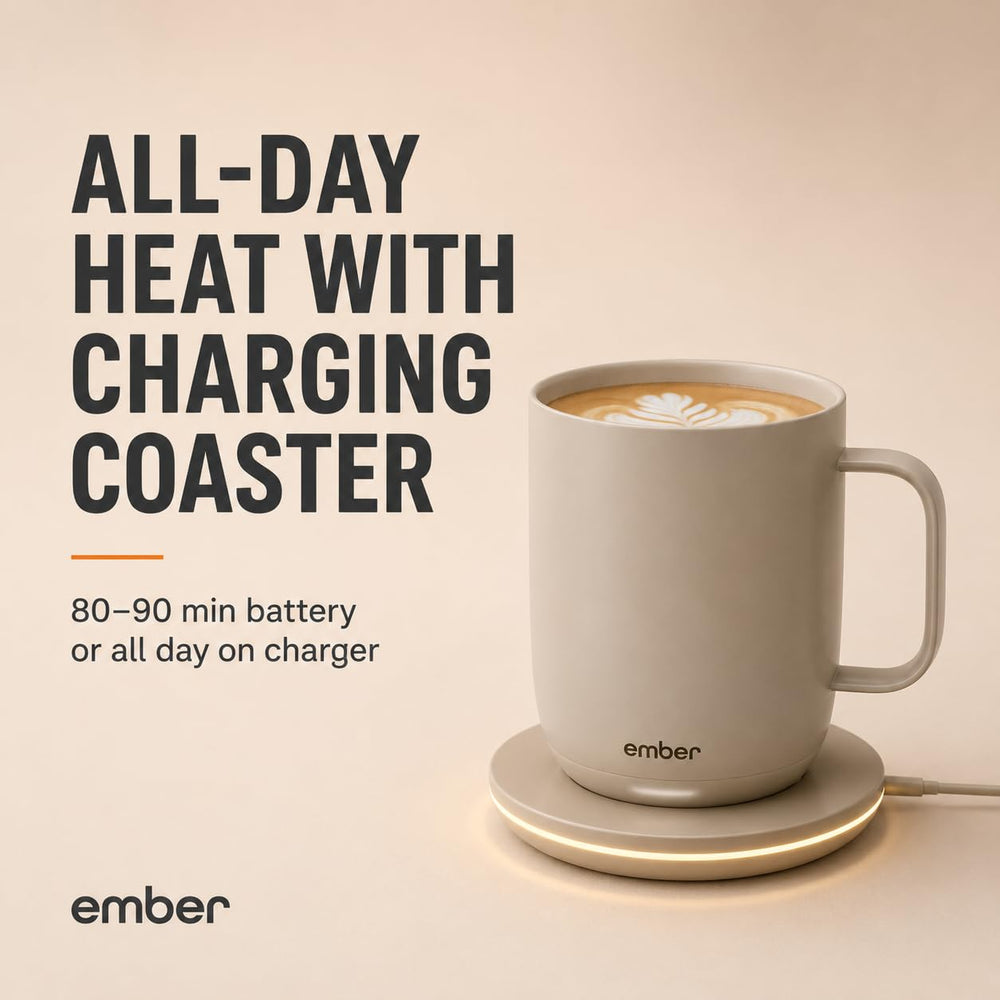 Ember Mug 2 primer plano de textura y acabado resistentes