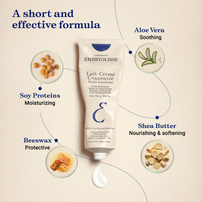 Embryolisse tube placed among makeup tools highlighting multitasking primer benefit