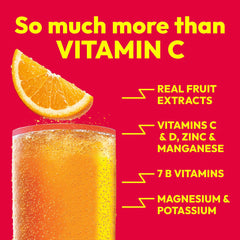 Emergen-C mezcla en vaso con efervescencia, hidratación y sabor