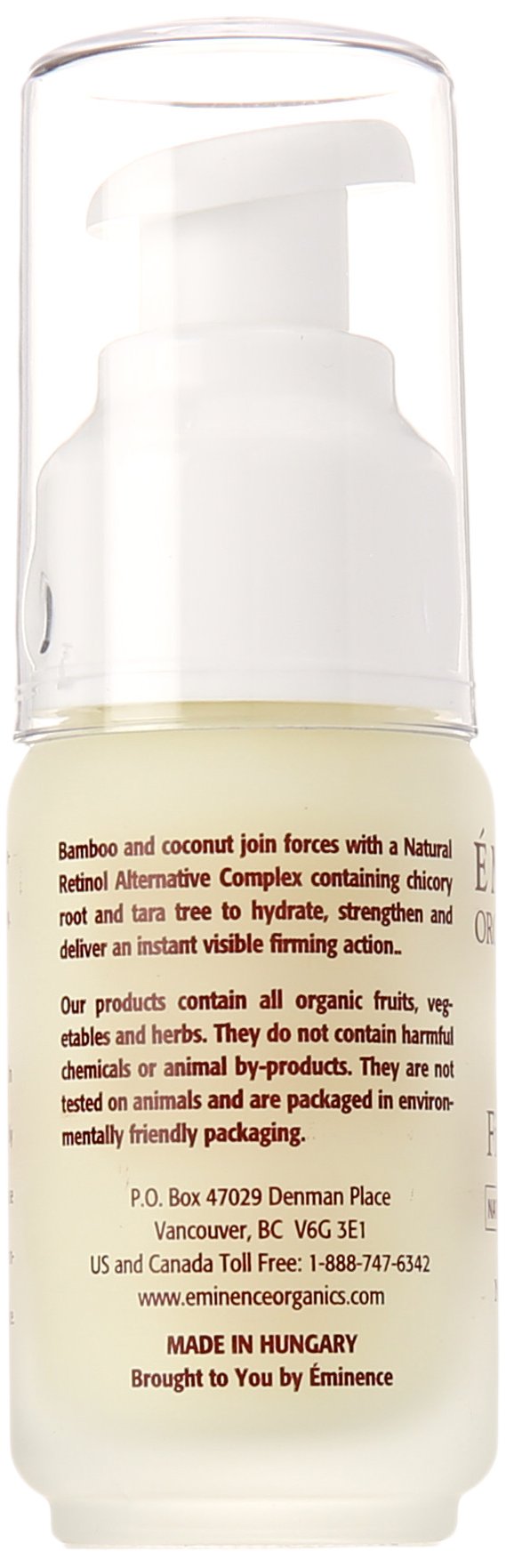 Eminence Bamboo Firming Fluid textura en piel demostrando absorción y firmeza