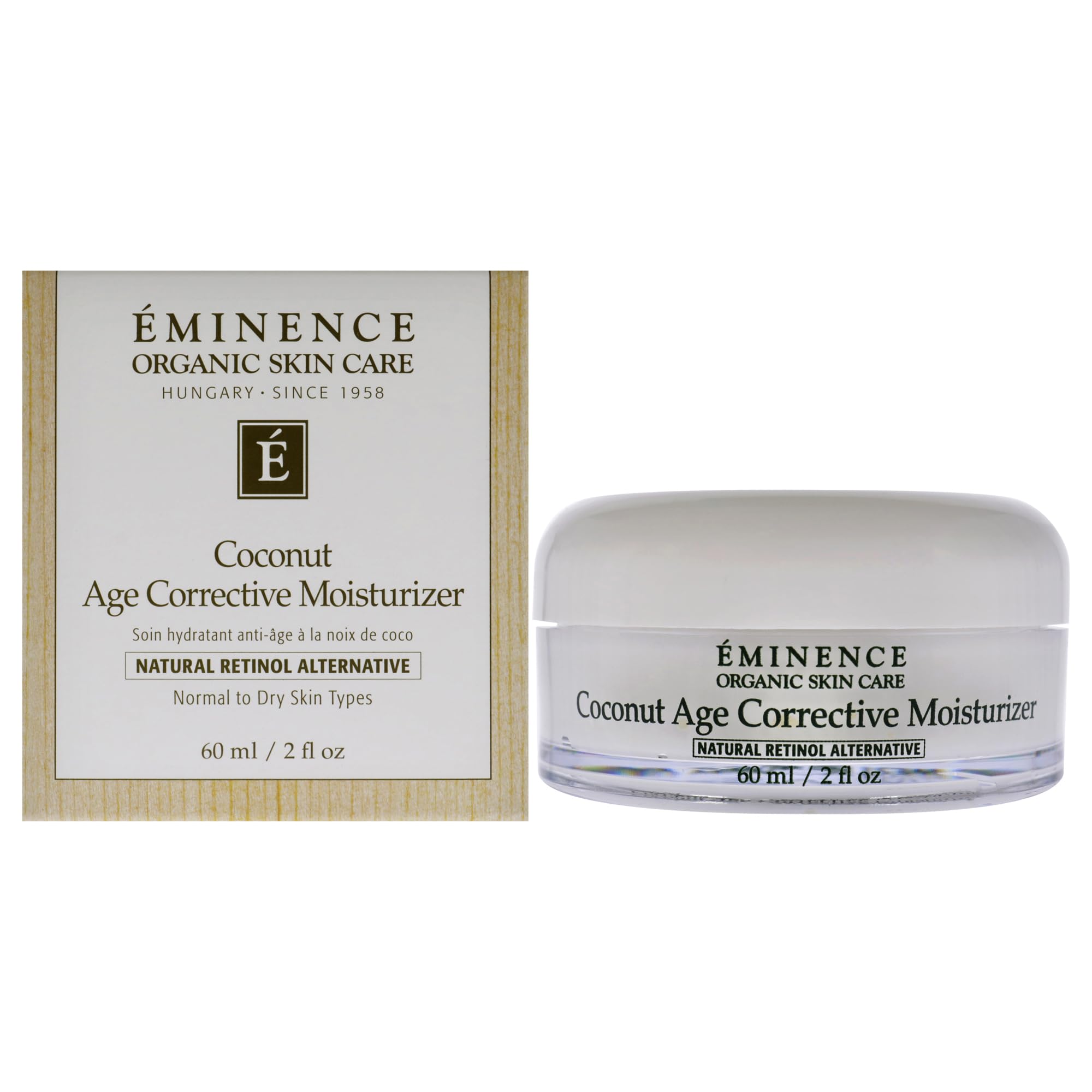 Eminence envase frontal mostrando etiqueta y beneficio hidratante