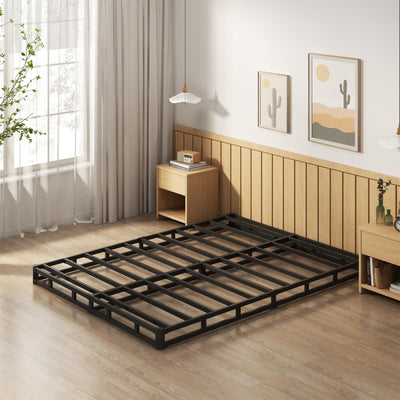 EMODA box spring supporting mattress in bedroom setting benefit: quiet, stable foundation