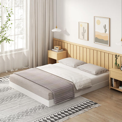 EMODA metal slat structure close-up highlighting sturdy steel slats benefit: even mattress support