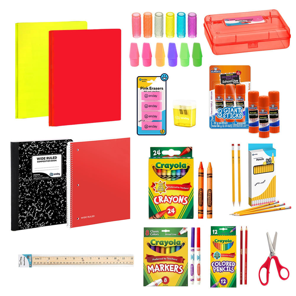 Enday child using supplies at a desk encouraging creativity