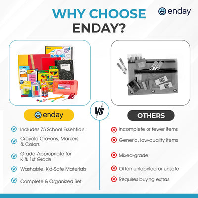 Enday child-safe scissors and glue sticks ready for crafts