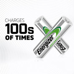 Energizer pilas en uso con mando de consola mostrando energía estable