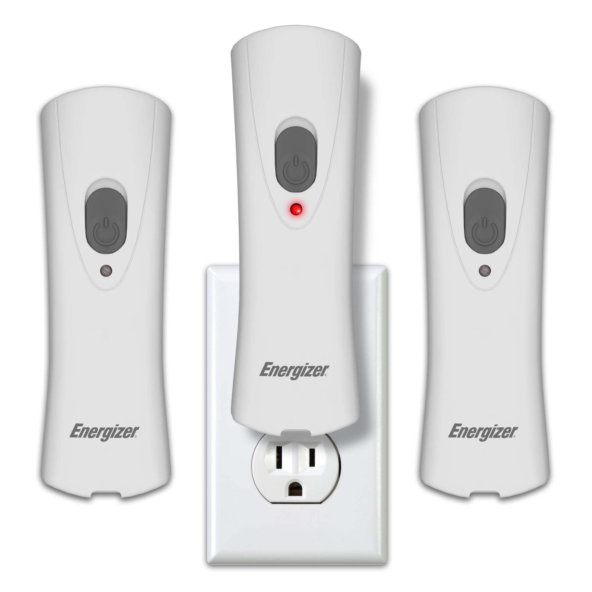 Energizer vista frontal del empaque con tres linternas y beneficios de emergencia