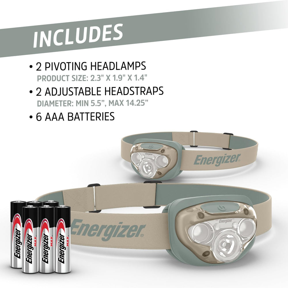 Energizer etiqueta y pilas incluidas resaltando beneficio de uso inmediato