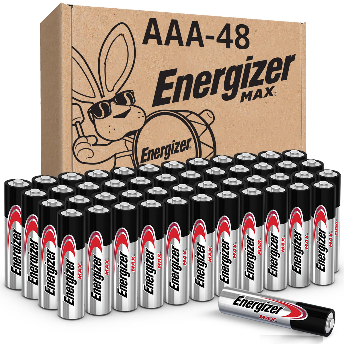 Energizer AAA front packaging showing count and bulk savings benefit