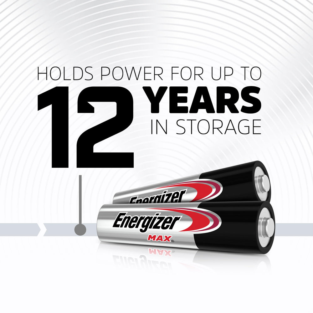 Energizer AAA next to a hand showing compact size and easy handling