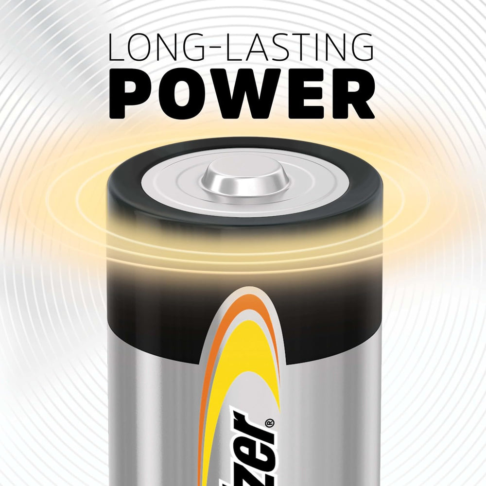 Energizer pilas C dispersas mostrando cilindros listos para usar