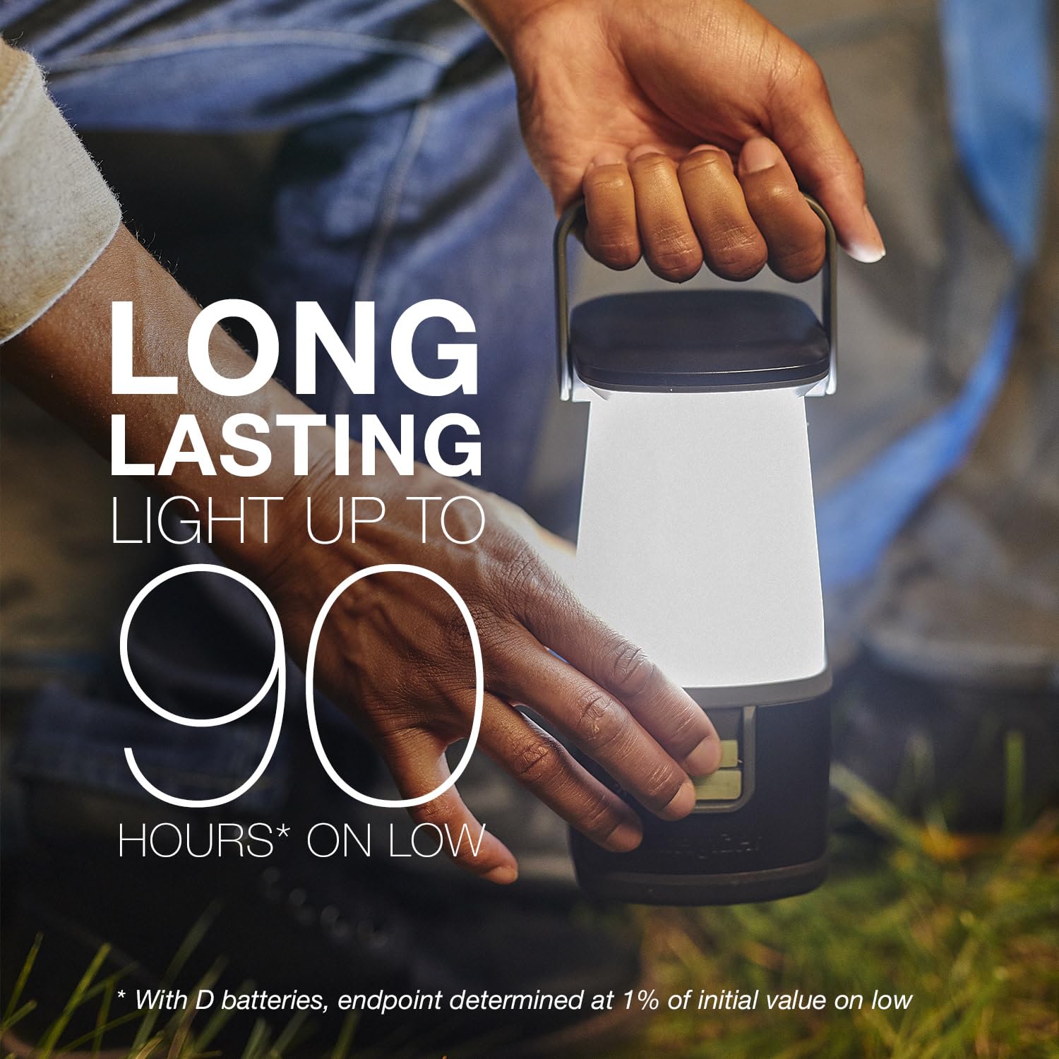ENERGIZER iluminación de habitación grande demostrando cobertura de 500 lúmenes