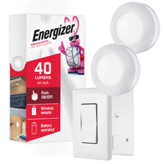 Energizer puck luz frontal mostrando forma compacta y brillo práctico