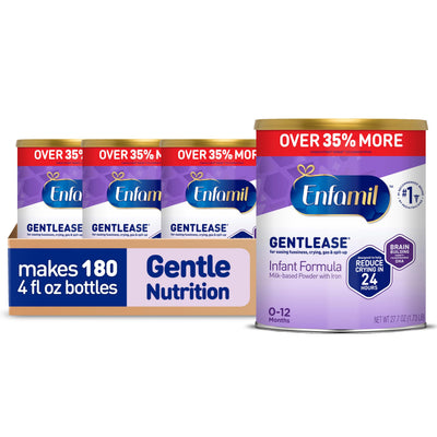 Enfamil Gentlease front can showing clear product branding and reassurance