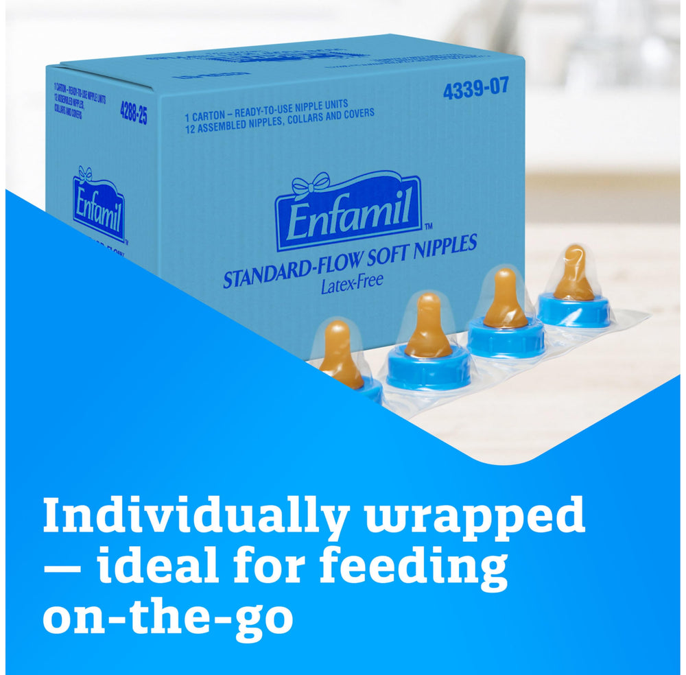 Enfamil packaging back label listing compatibility and product features
