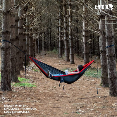 ENO Atlas displayed across multiple attachment points to show 30-position hanging versatility