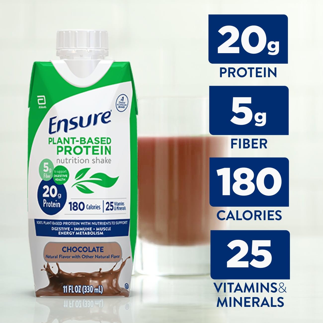 Ensure being poured into a glass to show ready-to-drink convenience and texture
