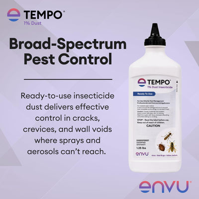 Envu Tempo dust entering a wall void demonstrating deep penetration benefit