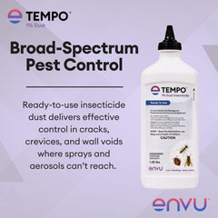 Envu Tempo dust entering a wall void demonstrating deep penetration benefit