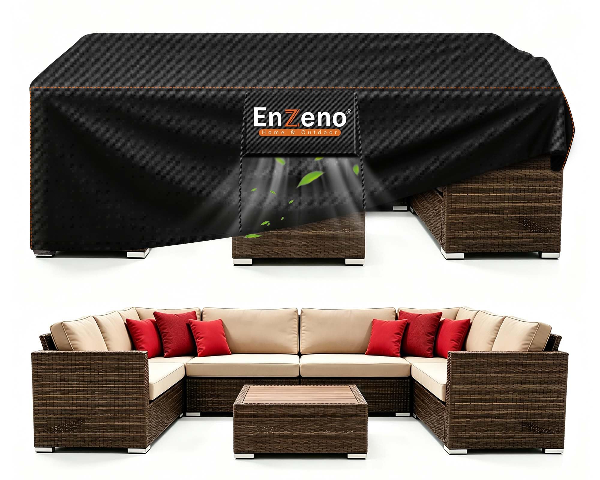 Enzeno cover front view showing full protection and neat fit