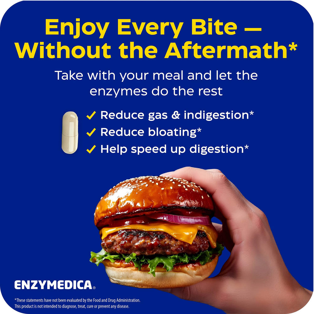 Enzymedica Digest Gold supplement facts panel showing enzyme blend details