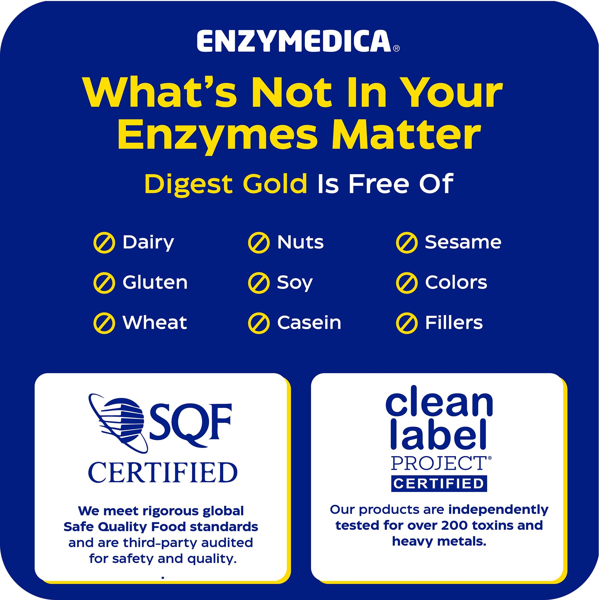 Hand pouring Enzymedica Digest Gold capsules demonstrating easy dosing