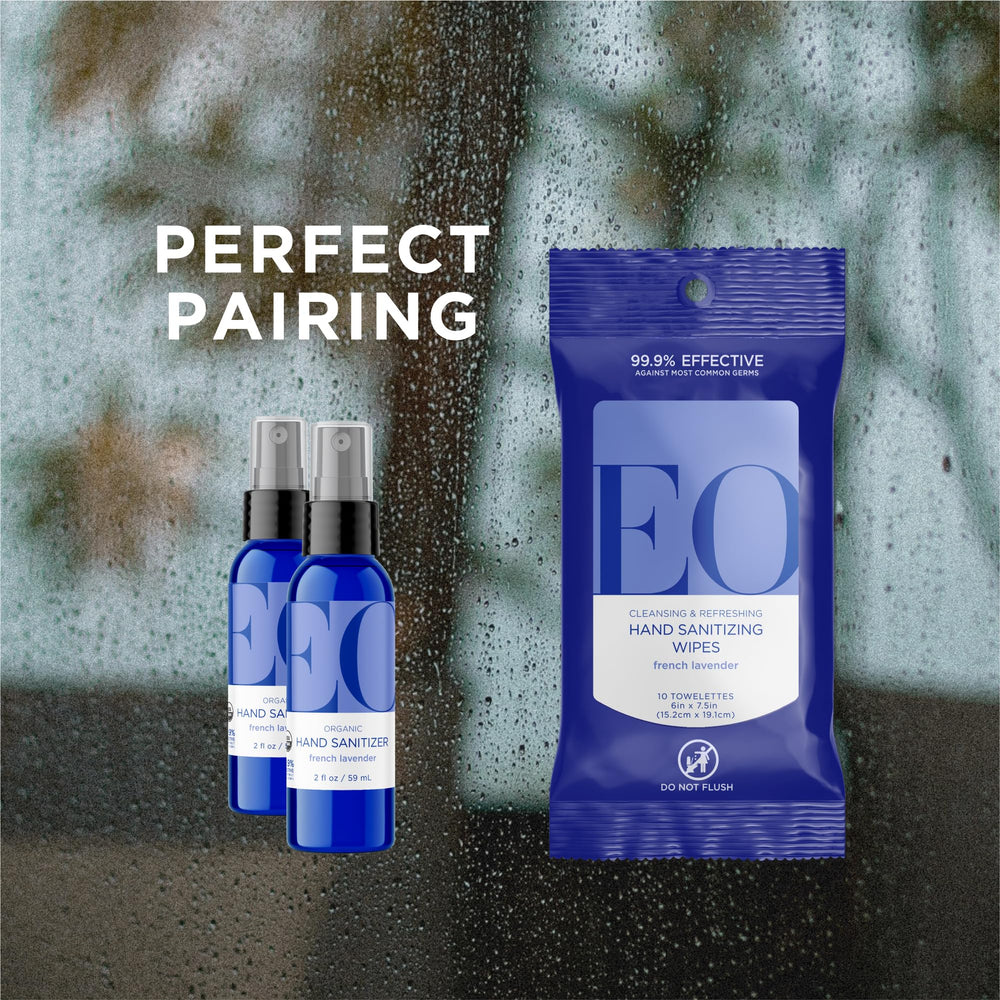 EO product label highlighting ingredients, origin, and sustainable practices