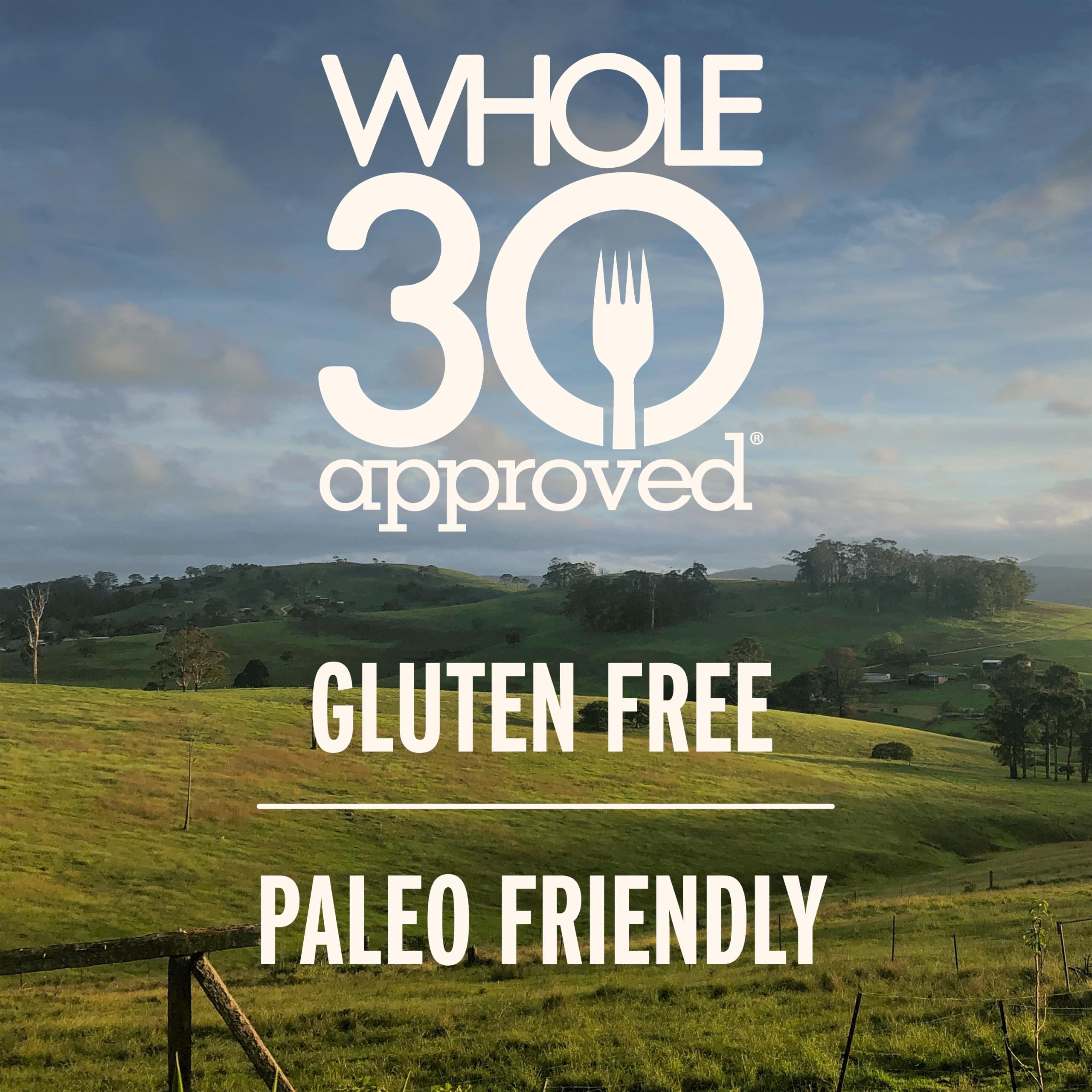 EPIC etiqueta con ingredientes y sellos paleo y Whole30
