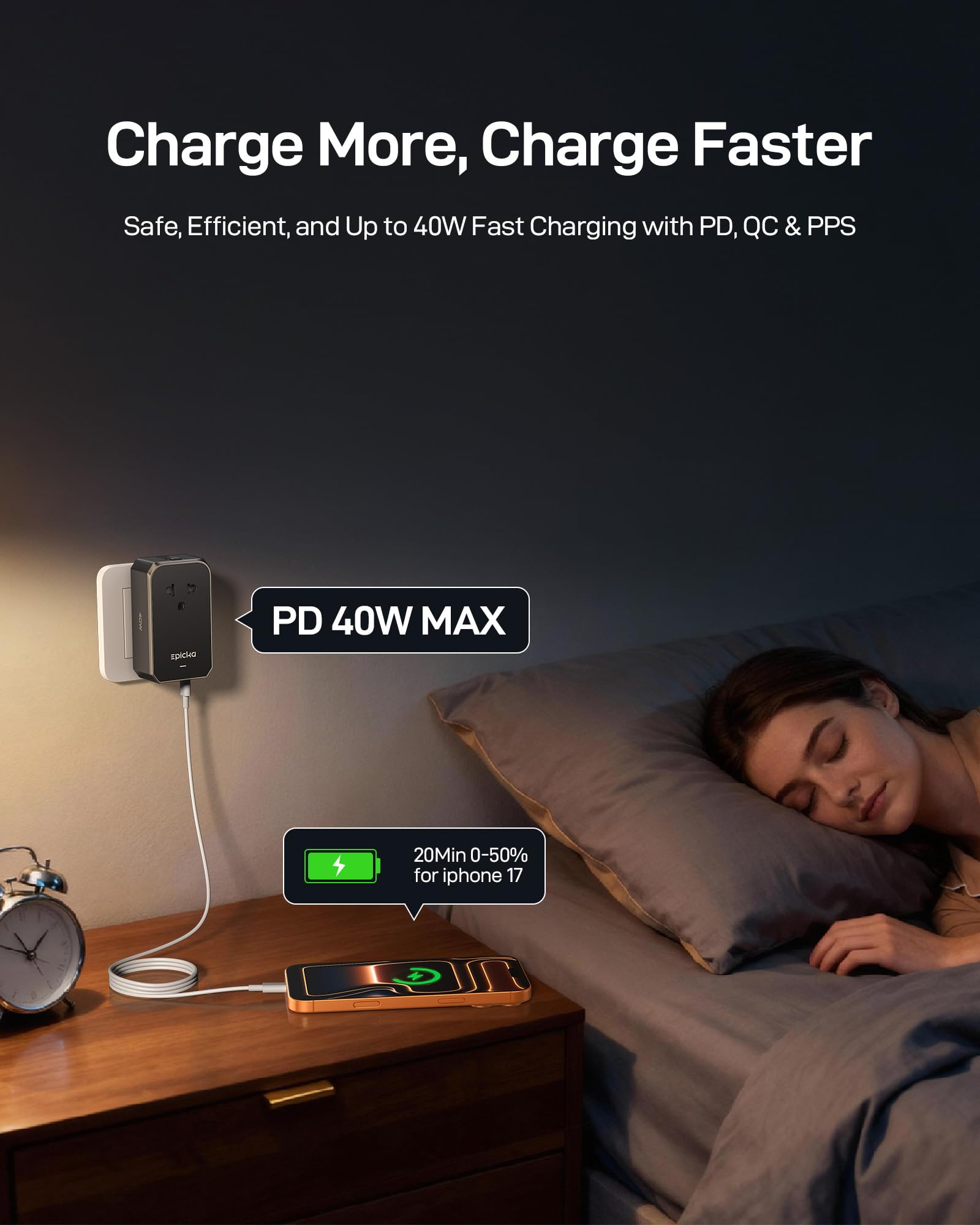 EPICKA Air etiqueta con especificaciones que ayuda a verificar compatibilidad de voltaje