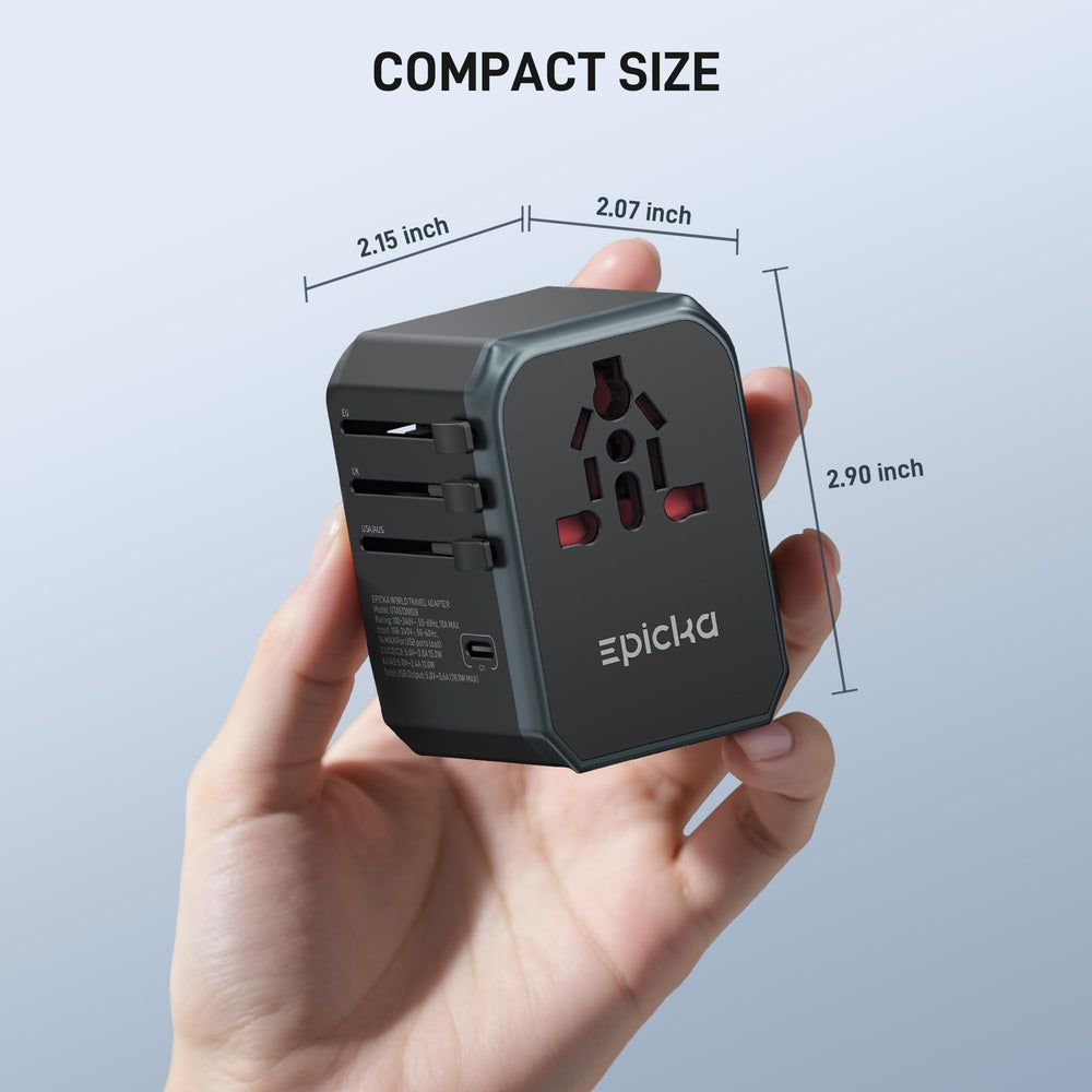 EPICKA adaptador en la palma de una mano, tamaño compacto y portátil