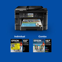Epson 127 junto a una regla para comparación de tamaño, fácil reemplazo