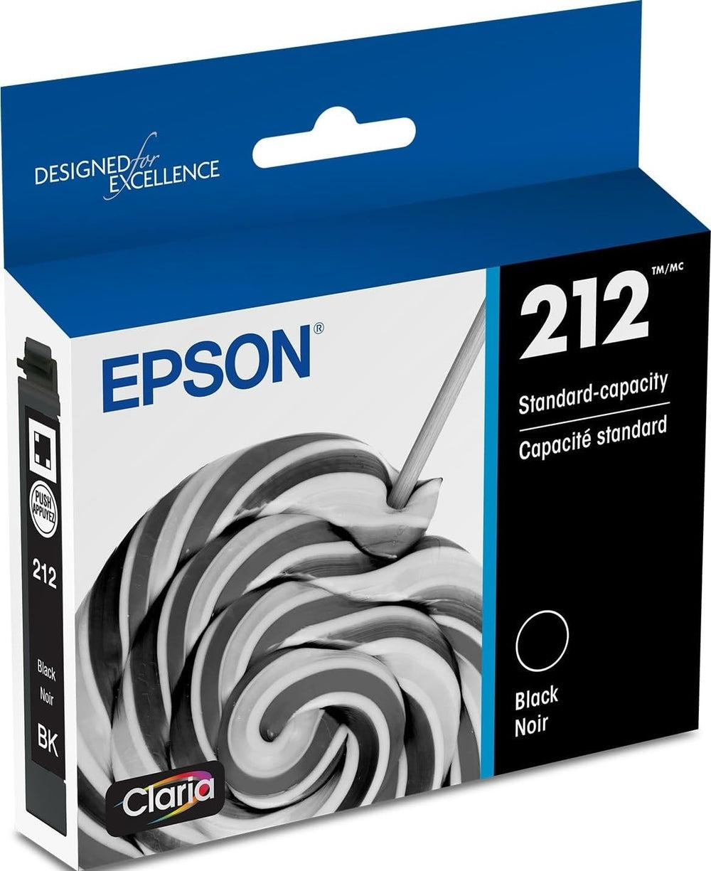 Epson cartucho 212 frontal en caja mostrando etiqueta y modelo, garantía de compatibilidad