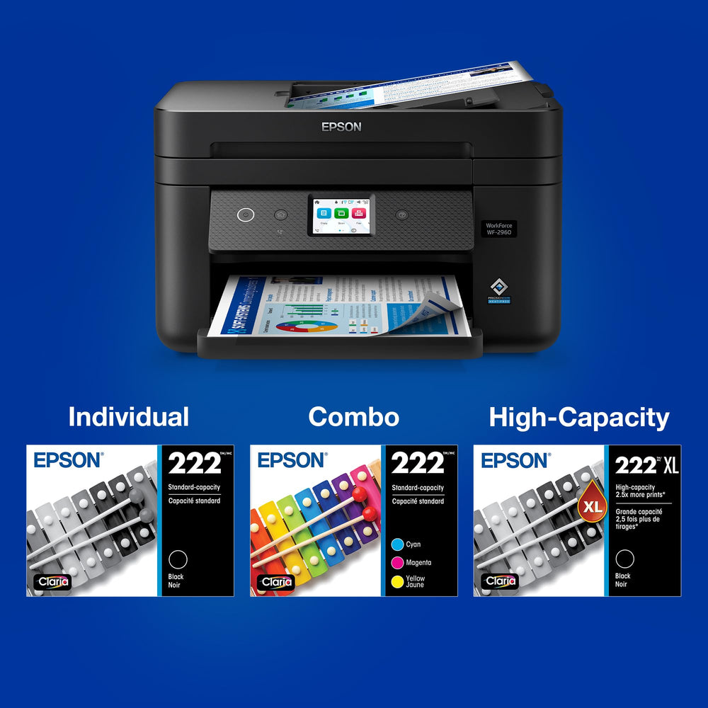 Epson 222 comparativa de tamaño para escala y almacenamiento