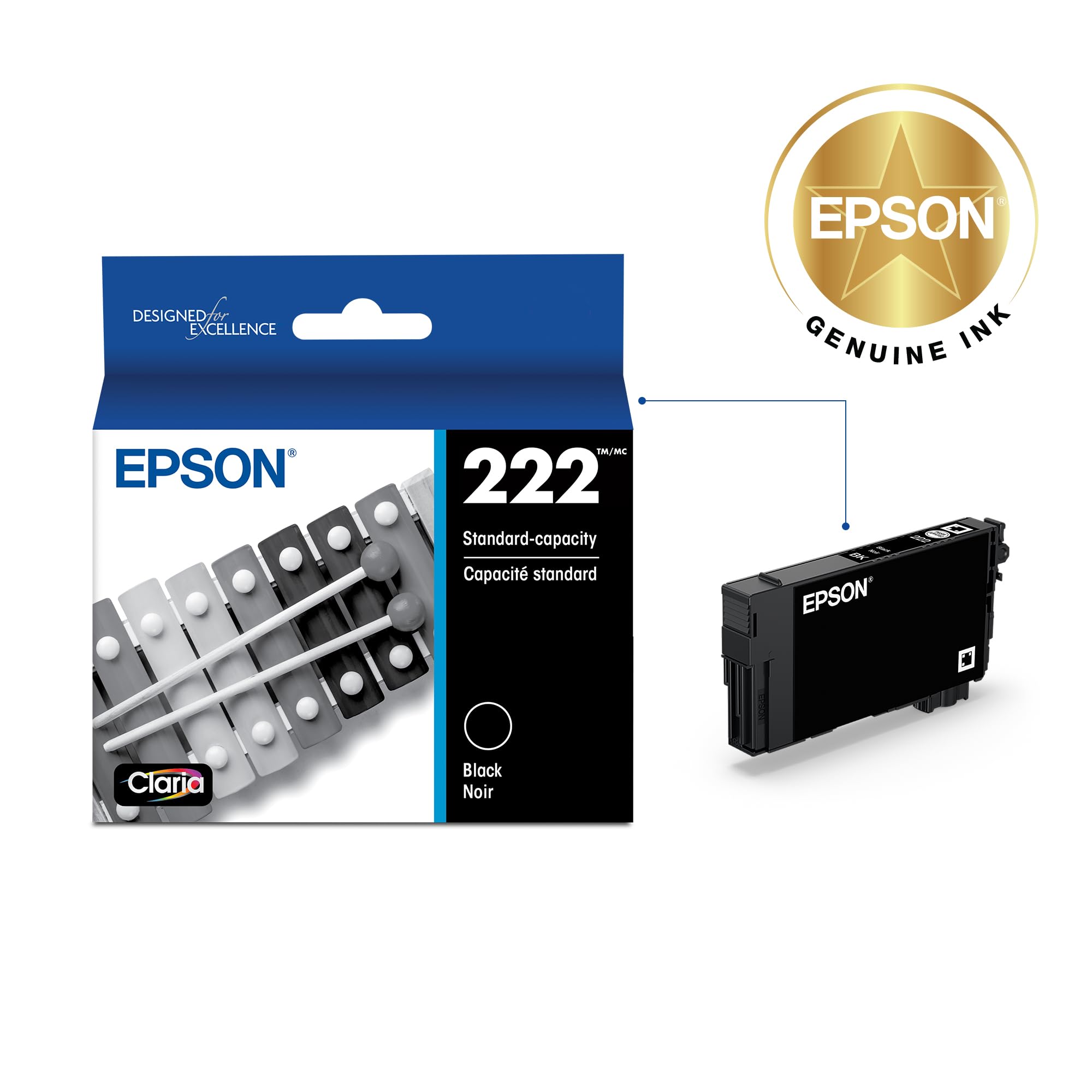 Epson 222 detalle de la boquilla que facilita instalación segura